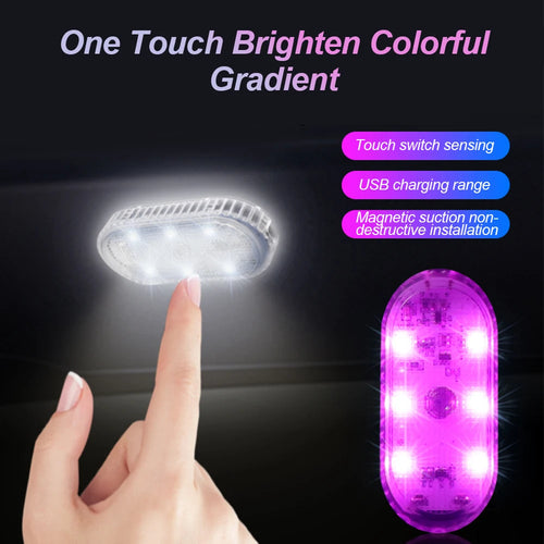 1 PC Multi Color Car Light Wireless LED Touch Light Roof Lig