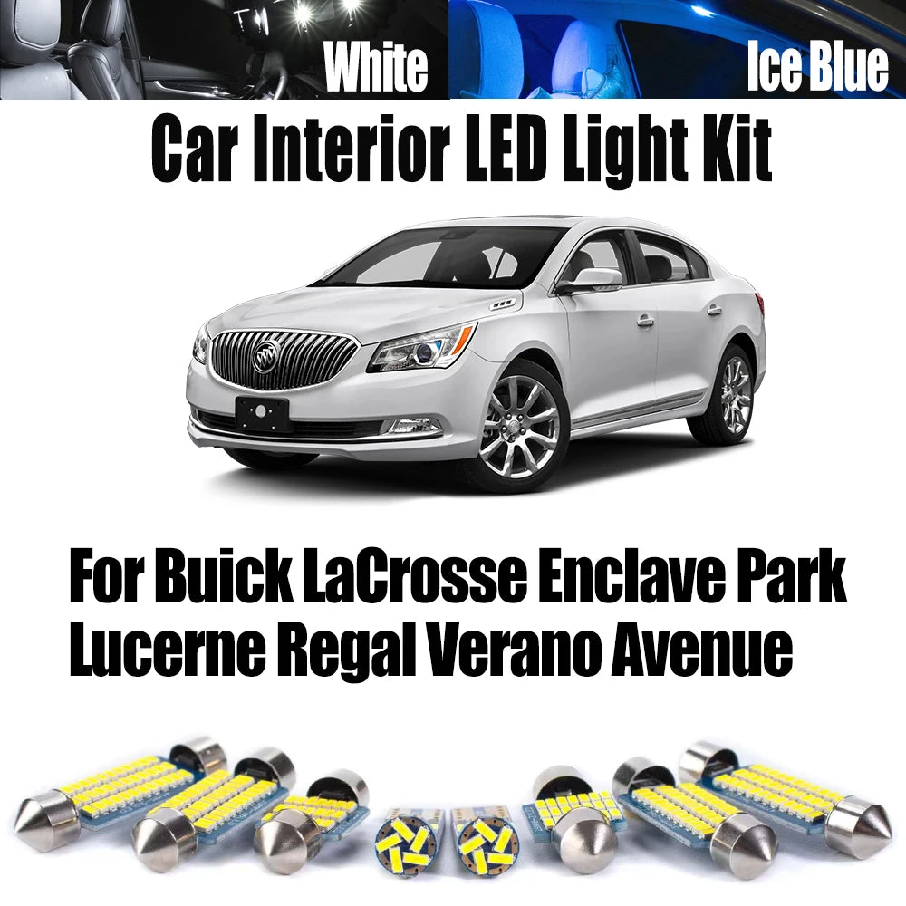 Canbus For Buick LaCrosse Enclave Lucerne Regal Verano Park Avenue LED Interior Reading Dome Trunk