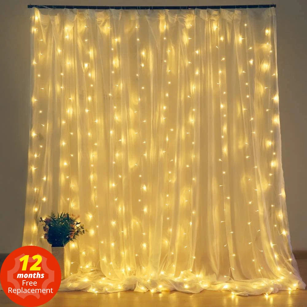 Led Icicle Curtain String Lights Fairy Christmas Lights Garl