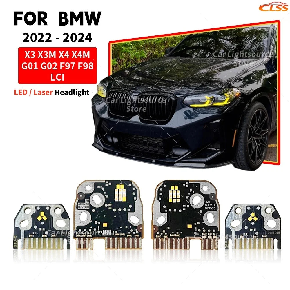 Angel Eye DRL LED Boards For BMW X3 X3M G01 X4 X4M G02 F97 F98 LCI 2021-2024 Headlight Daytime Running Light