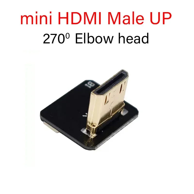 FPV HDMI-Compatible Connector Flexible Flat Cable Raspberry Pi 4 Micro HDMI To HDMI/Mini HDMI Female 90 Degree FFC 20pin