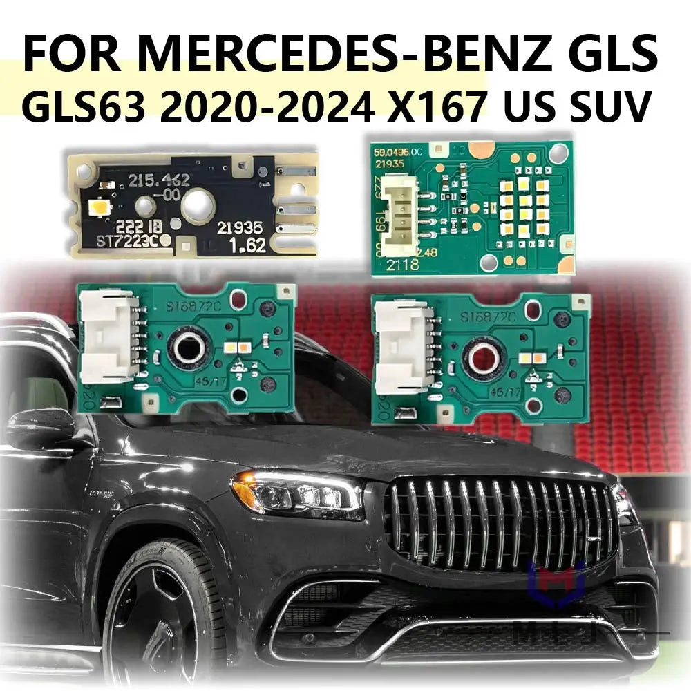 Headlight Replacement White DRL LED Daytime Running Light Turn Signal Chip Board for Mercedes GLS63 X167 GLS