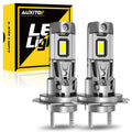 AUXITO 2Pcs Mini H7 LED Headlight Bulbs CANBUS 22000LM 120W 