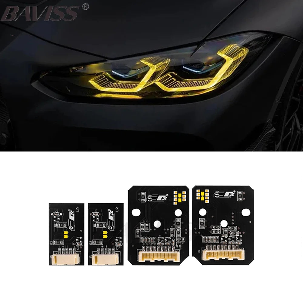 Angel Eye DRL LED Boards For BMW 4 Series G22 G23 G26 G80 G82 M3 M4 420I LED Laser Headlight Daytime Running