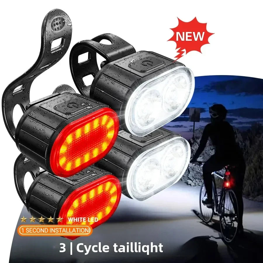 Bicycle Lights Cycling Bicycle Front Rear Light Set Tailligh