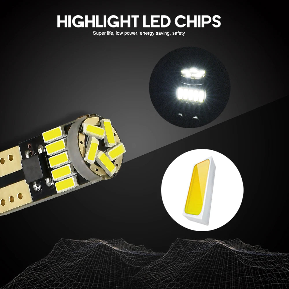2Pcs W5W WY5W 5W5 192 194 168 LED 15 LED For Car Auto Wedge 