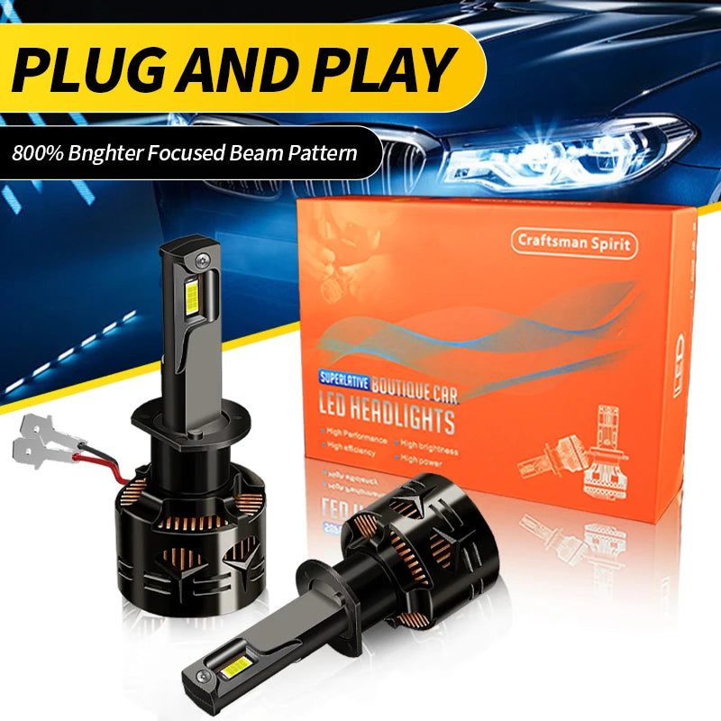 2PCS High quality White CANbus For Peugeot 301 2015-2019 LED Headlights H1 High Beams H7 Low Beams H11 Front Fog Lamps Plug&Play