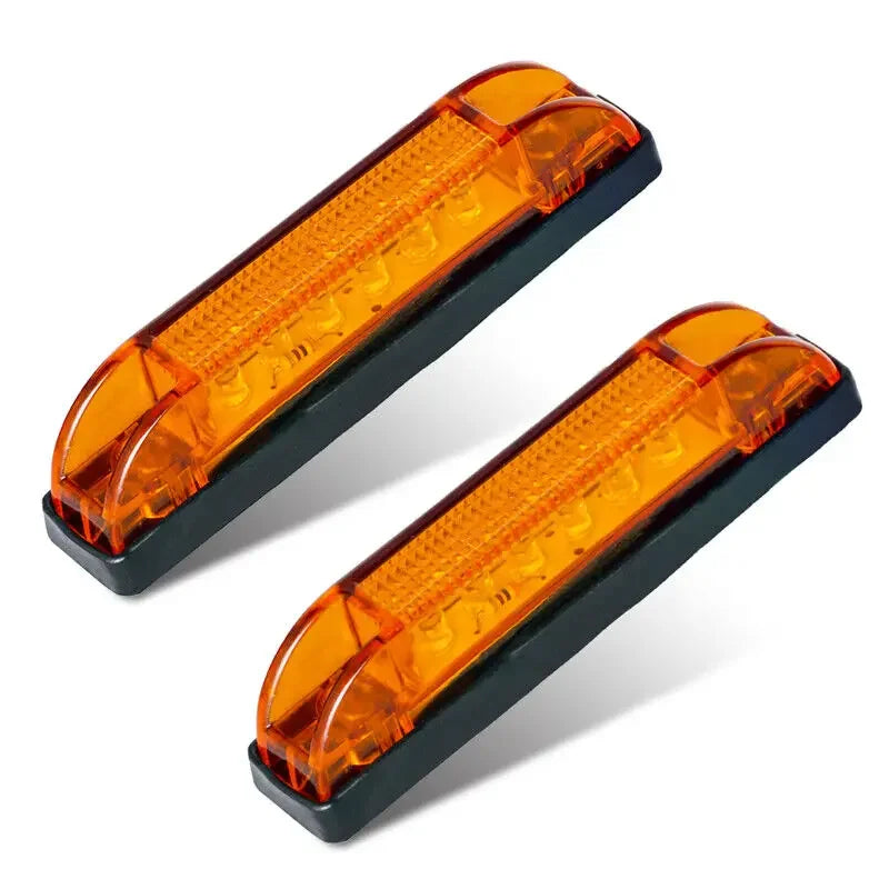 2PCS 6 Led Marker Clearance Light strip Bar Car Interior Ext