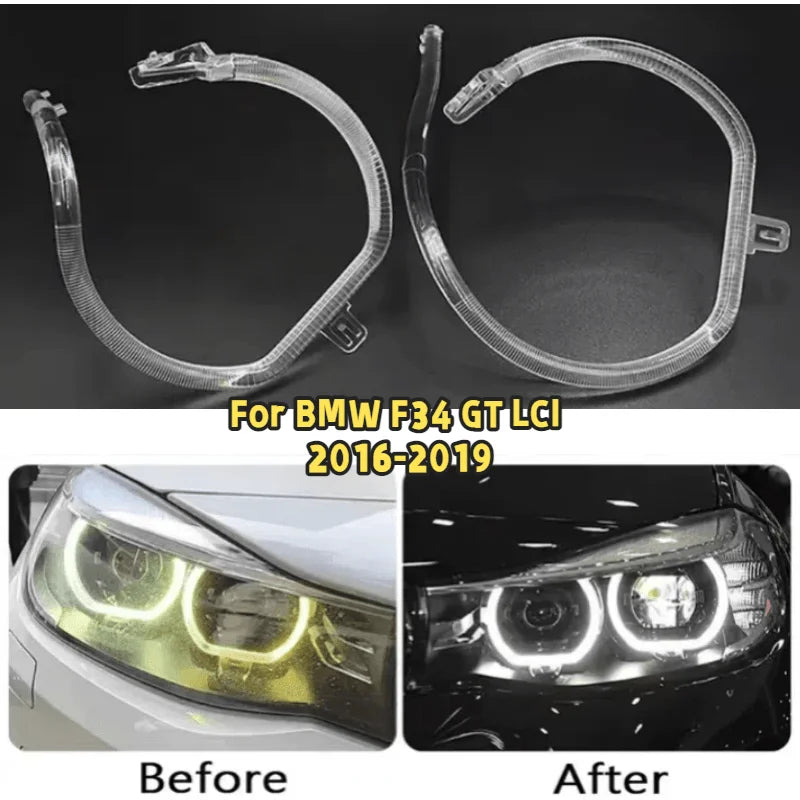 LED Headlights DRL Tube Acrylic Tube Light Guide DRL Strip LED Headlight For BMW F34 GT LCI 2016 2017 2018