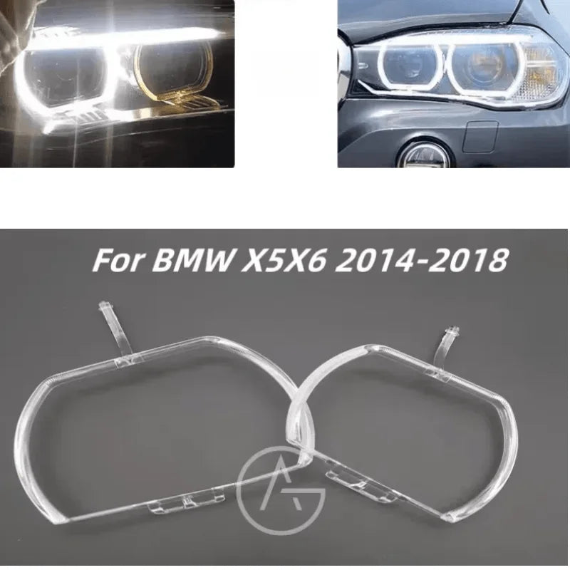 DRL Light Guide Plate Headlight Tubes DRL Daytime Running Light Guide Angel Eyes for BMW F15 X6 X5