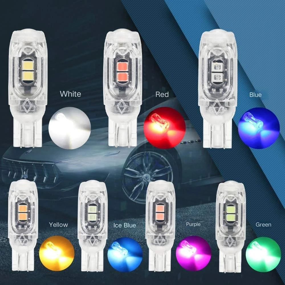 TCYATO2/4/10/20 PCS Flash Strobe T10 W5W LED Bulb12V 2835-5S