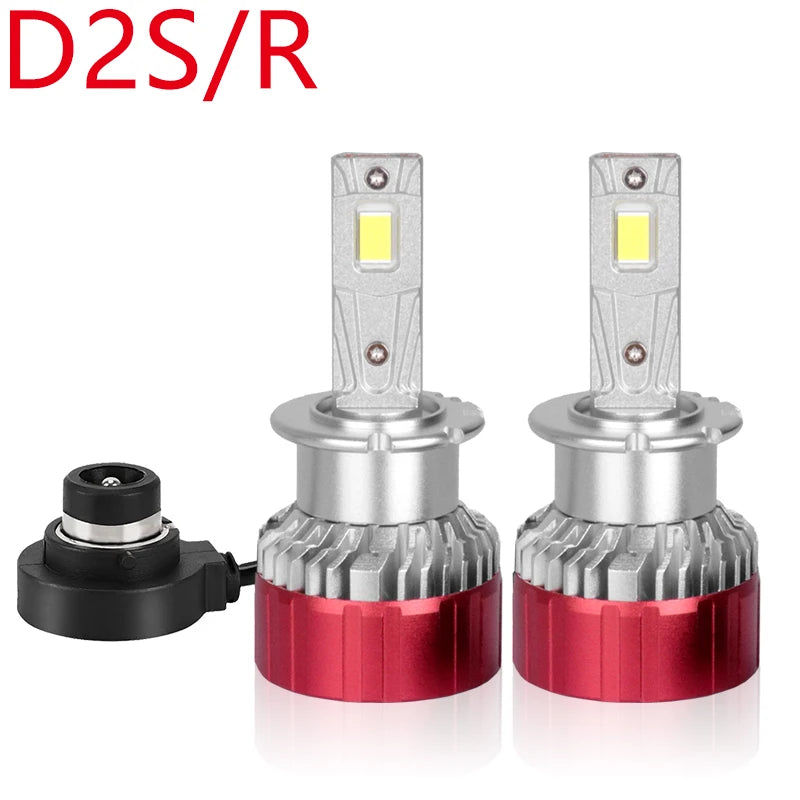 2PCS D5S LED Car Headlights Bulbs Turbo Lights D1S D2S/R D3S D4S/R D8S 45W 12000LM Headlamp 6000K Plug&Play HID Conversion Kit