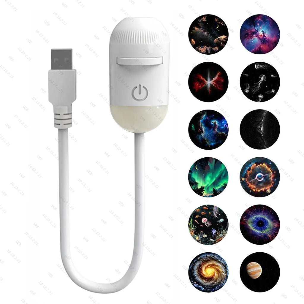 Mini Galaxy Star Projector Night Light Starry Sky Ambient La
