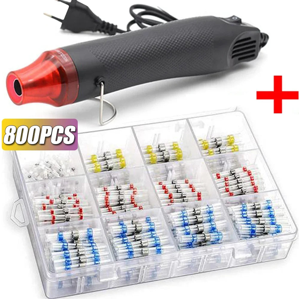 50/800PCS Wire Cable Splice Terminal Kit Waterproof Heat Shr