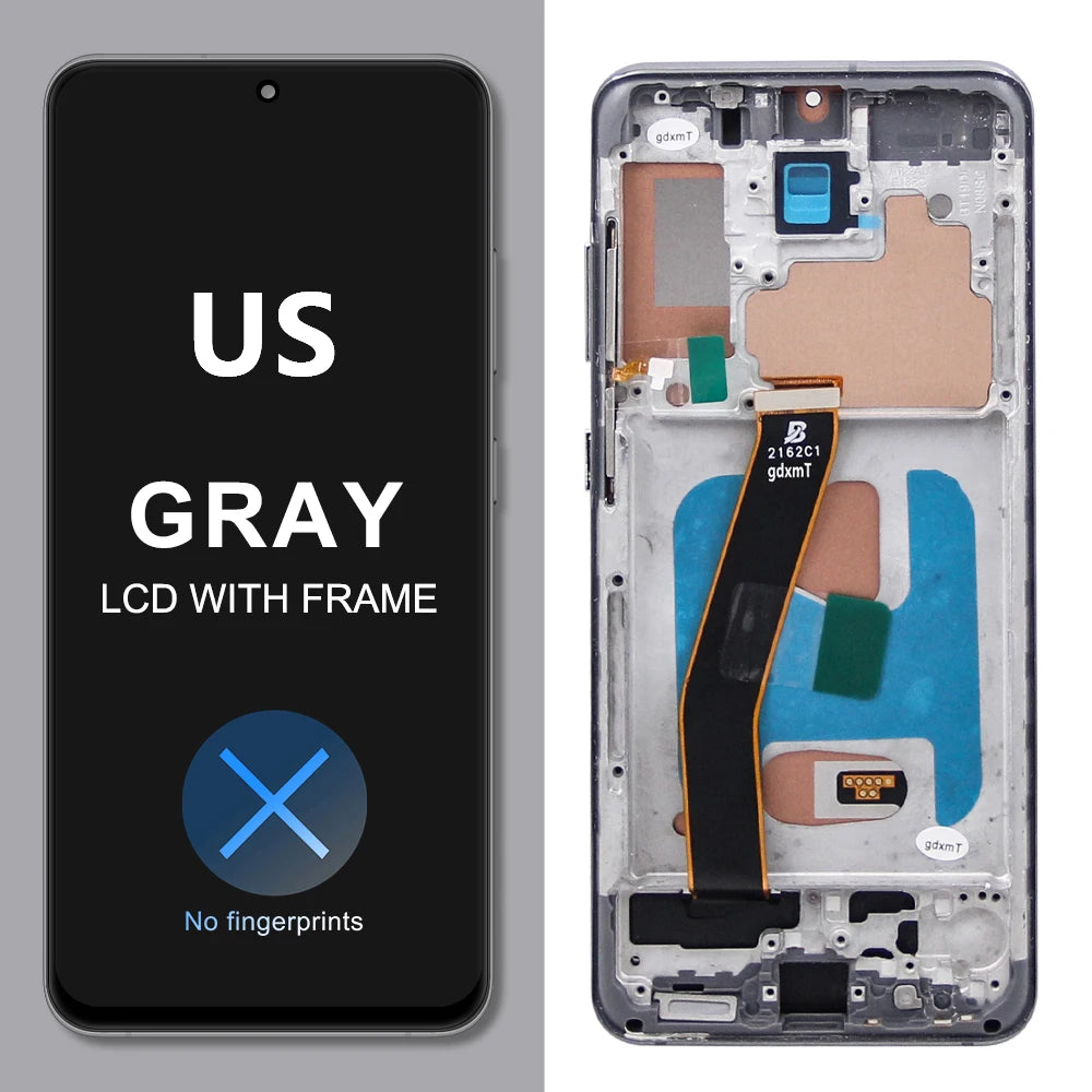 6.2 Tested For Samsung S20 5G LCD G981 S981F S981F/DS Display Touch Screen With Frame For Samsung S20 5G Display Replace