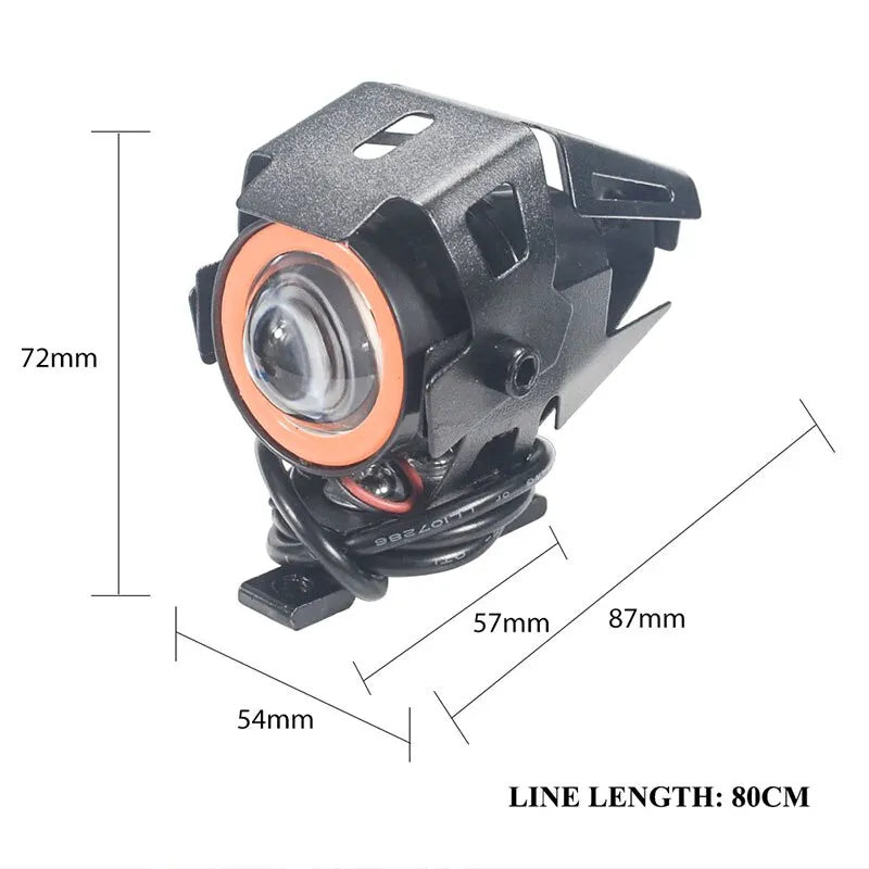 Motorcycle Headlight Fog Lights Super Bright Abgle Eyes Addi