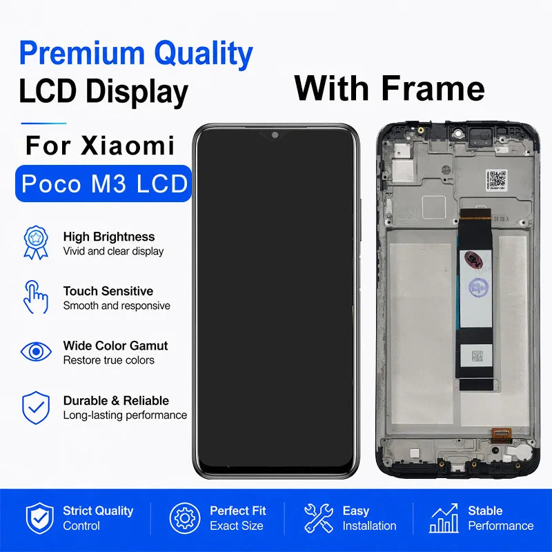 AAA+ New For Xiaomi Poco M3 LCD M2010J19CI Display Touch Scr