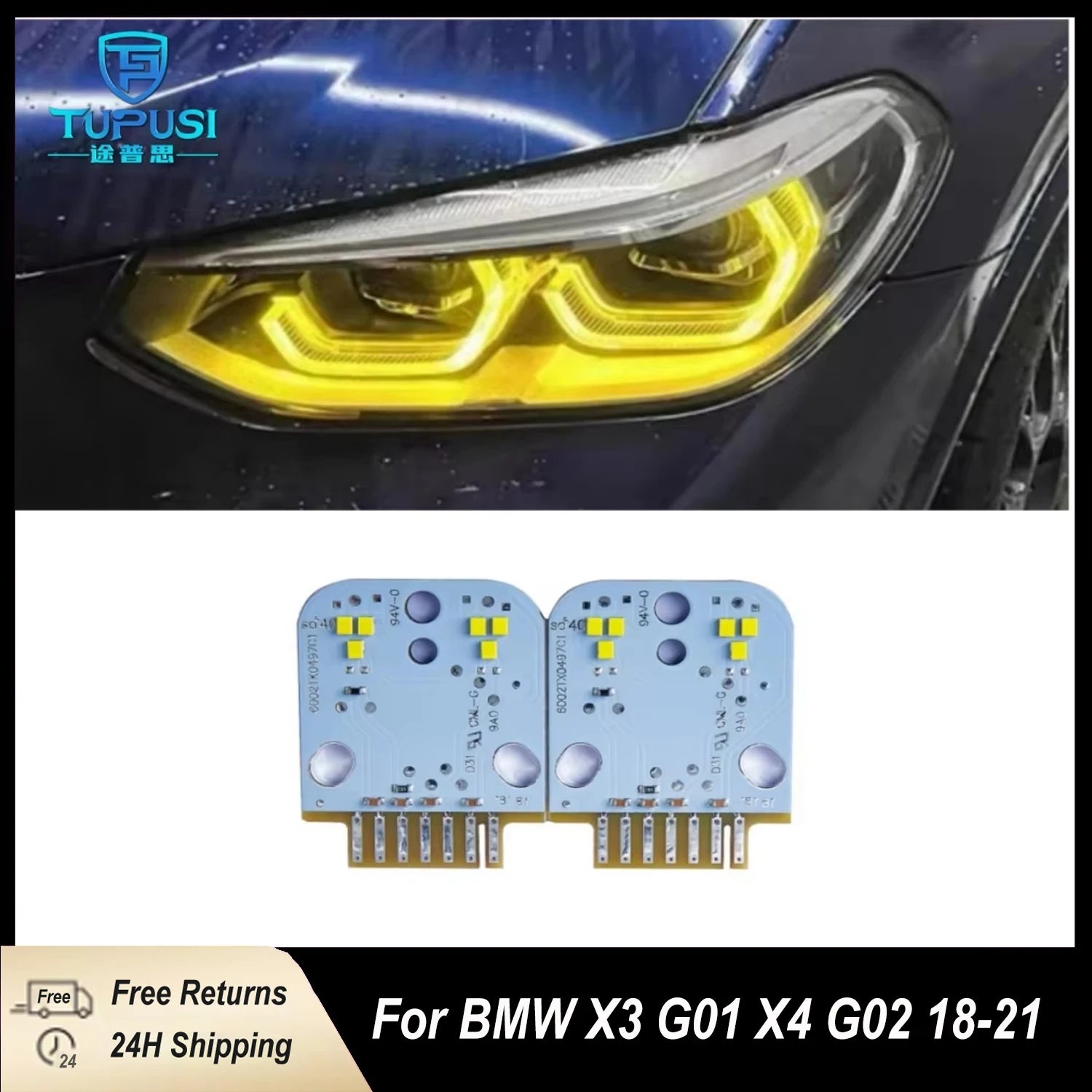 DRL Boards For BMW X3 G01 X4 G02 2018 2019 2020 2021 Angel Eye Daytime Running Light LED Module Circuit Board