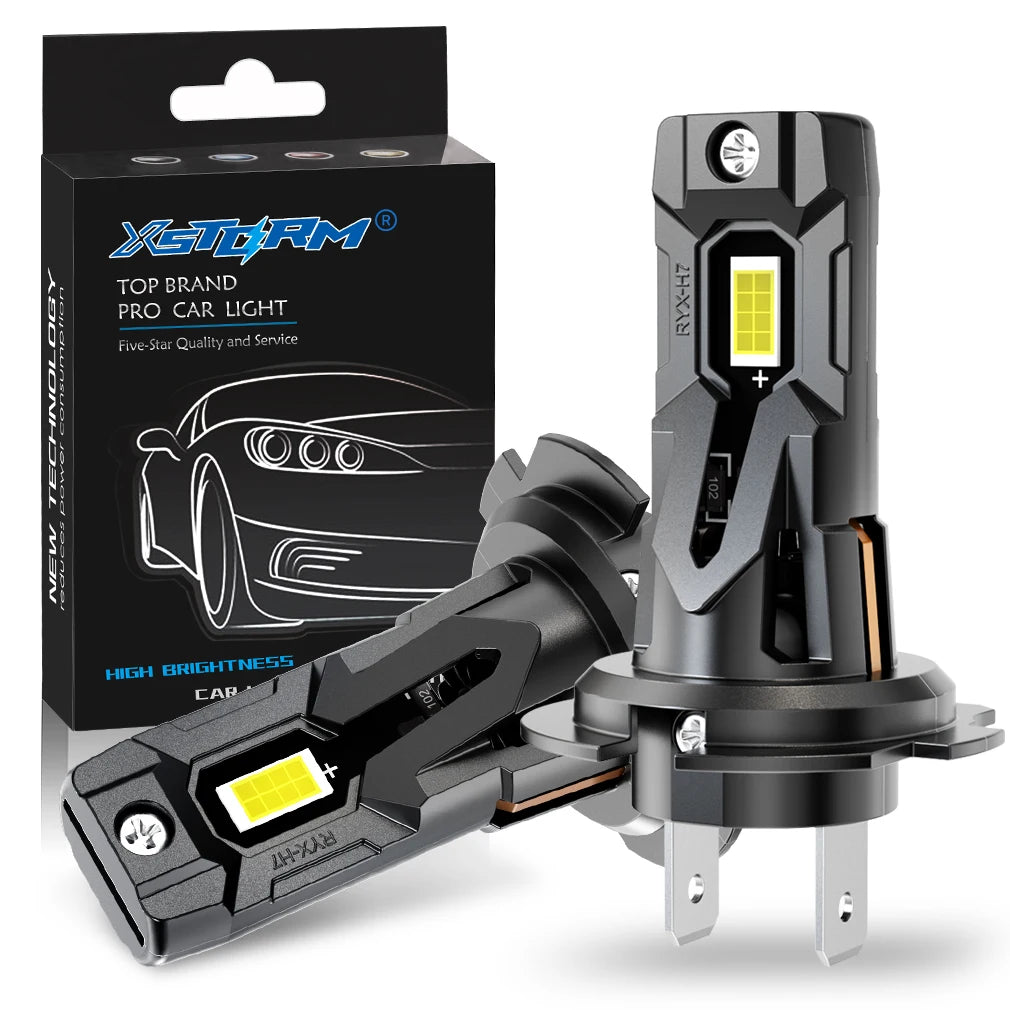 XSTORM H7 LED Headlight Bulbs 120W 30000LM H7 LED Light Auto Headlight fog 6000K 7035 CSP Headlamp With Turbo Fan Head Light