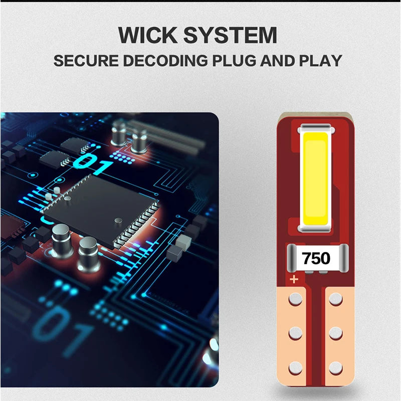 10/20/50 PCS T5 LED W3W W1.2W Led Bulb Car Interior Dashboar