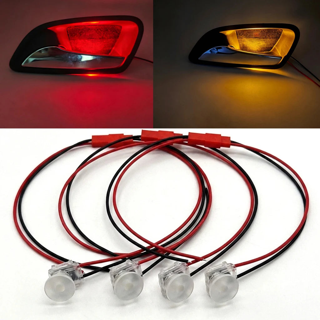 4PCS Car Door Bowl LED Light Red Green Blue White Yellow Ice