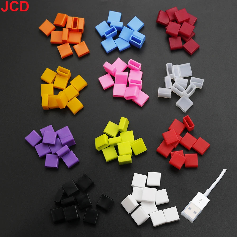 10pc Dust Plug Cap For USB Port Male Data Cable Charging Por