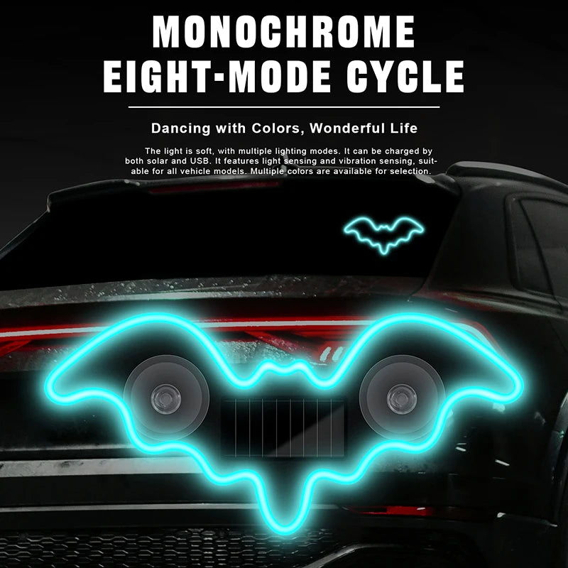 Bat-shaped Universal Solar Power Atmosphere Light Dynamic Gr