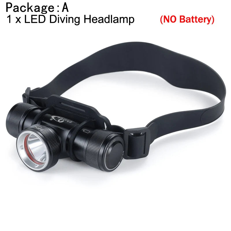 2026 New SFT40 LED Diving Headlamp 3000 Lumen Waterproof Underwater Swimming Headlight For Fishing Caving Lamp