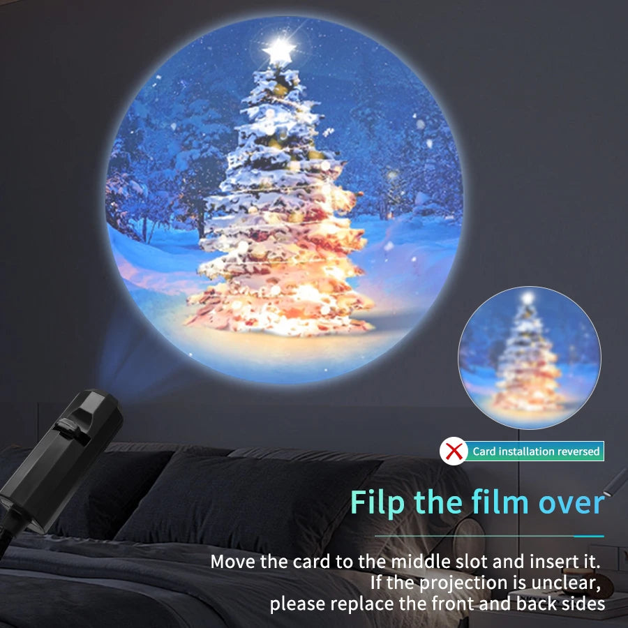 Led Halloween Moon Lamp USB Projector Night Light Christmas 
