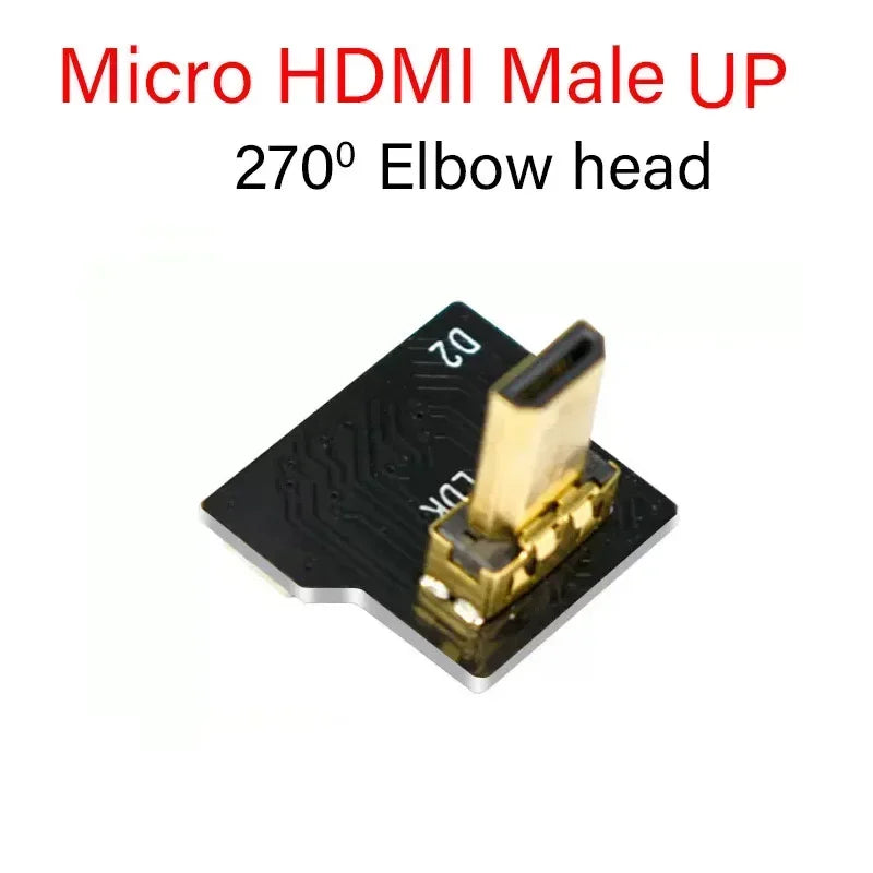 FPV HDMI-Compatible Connector Flexible Flat Cable Raspberry Pi 4 Micro HDMI To HDMI/Mini HDMI Female 90 Degree FFC 20pin
