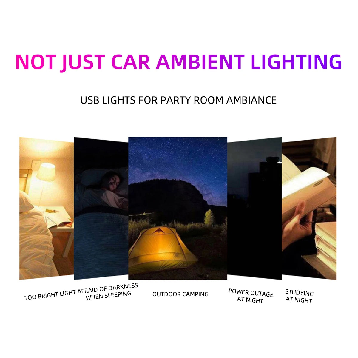 1pcs Mini USB LED Car Light Decoration Atmosphere Lights Uni