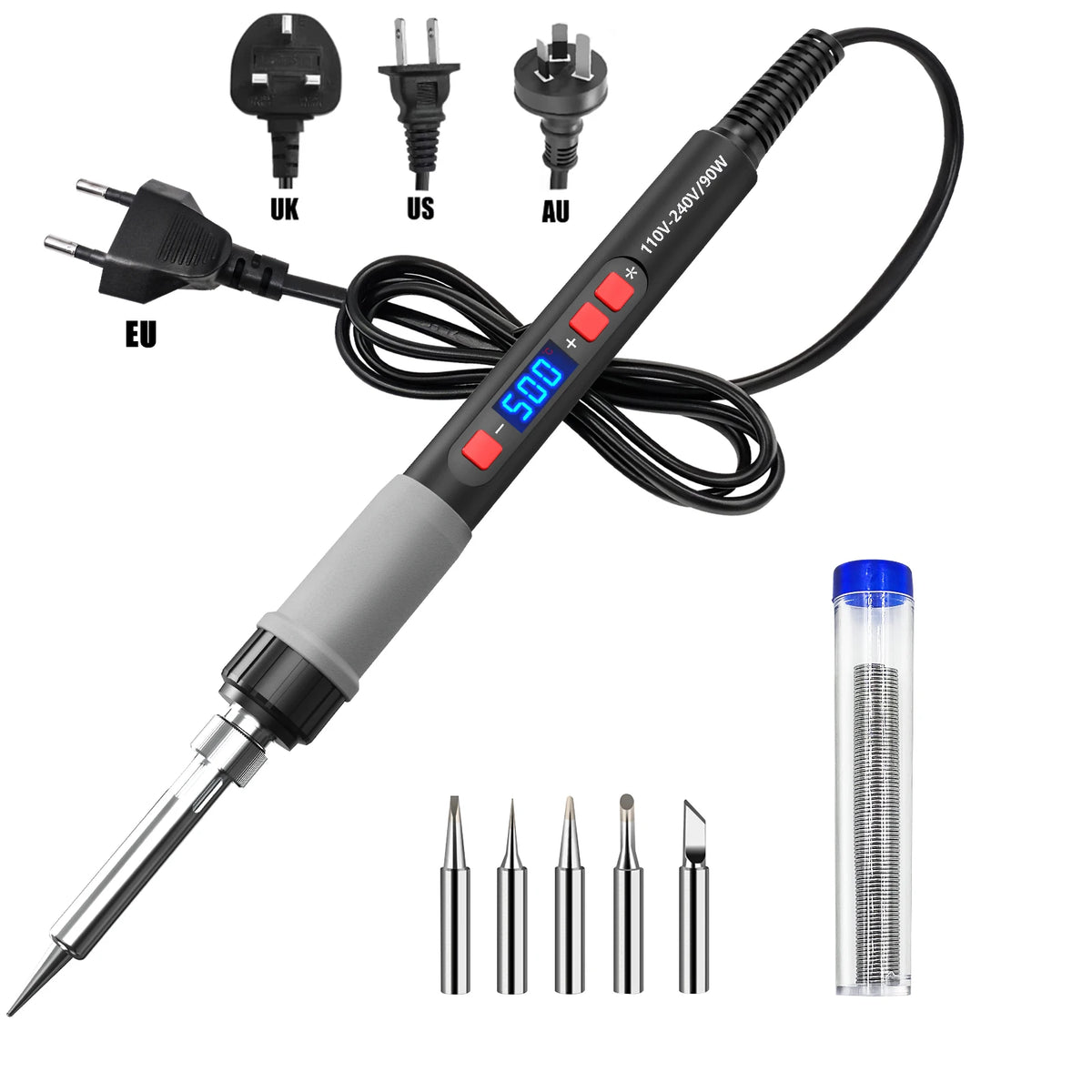 ILIBILIB 90W LCD Soldering Iron 110V-240V 180-500 C Overheat