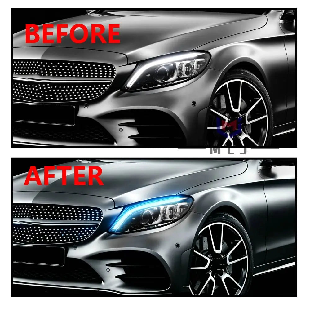 Angel Eyes DRL LED Chip Board Headlight Modified Parts For Mercedes-Benz C-Class W205 High Spec 2019 2020 for