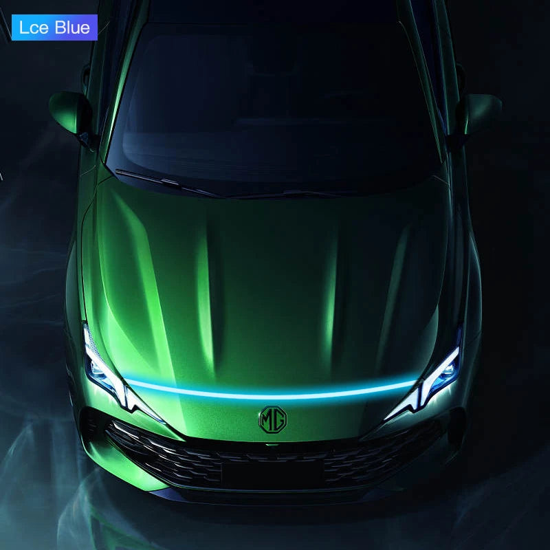 Scan Starting LED Car Hood Light Daytime Running Light Universal Flexible Dynamic Car DRL 12V Ambient Decorative Light Strip