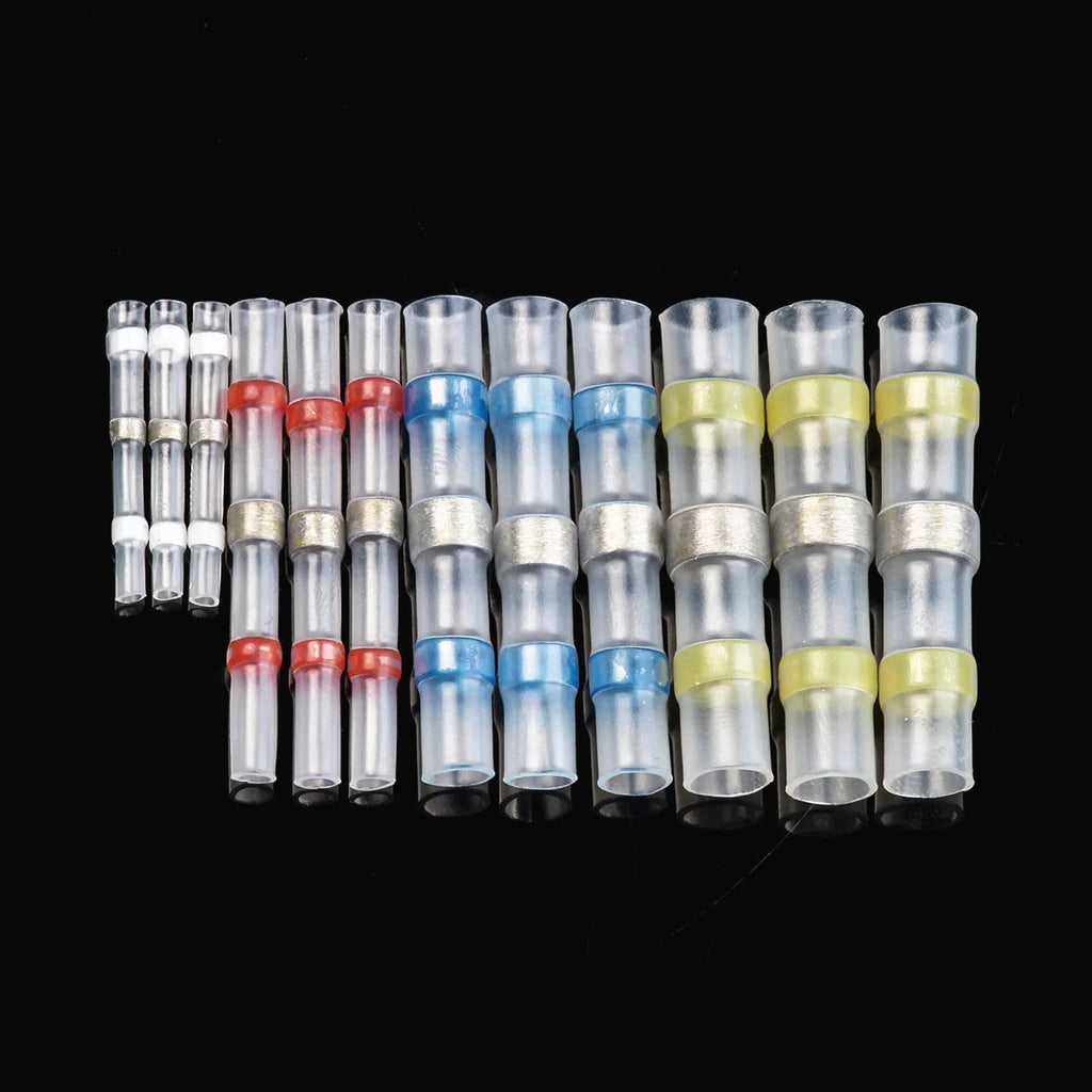 1000/100PCS Waterproof Heat Shrink Butt Wire Connectors Tinn