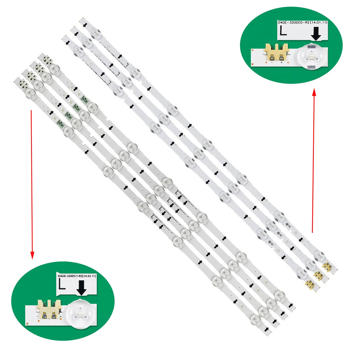 LED Backlight Strip for 5set LED Backlight strip For Samsung BN41-02169A UW32h4000 UE32J4100 D4GE-320DC1-R2