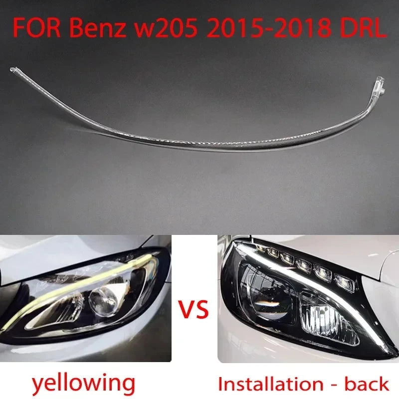 DRL Car Headlight Light Guide Plate Daytime Running Tube Daytime Running Light Bar for Mercedes-Benz W205