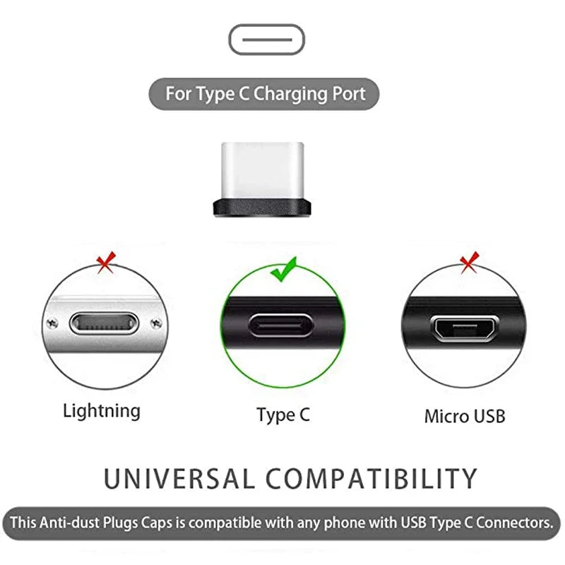 4Pcs USB C Dust Plug With Cleaning Brush Anti Dust USB-C Plu