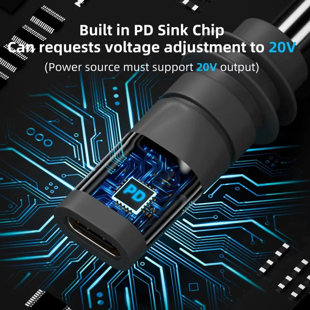 Type-C to DC Power Adapter for Starlink Mini PD100W USB C Fe