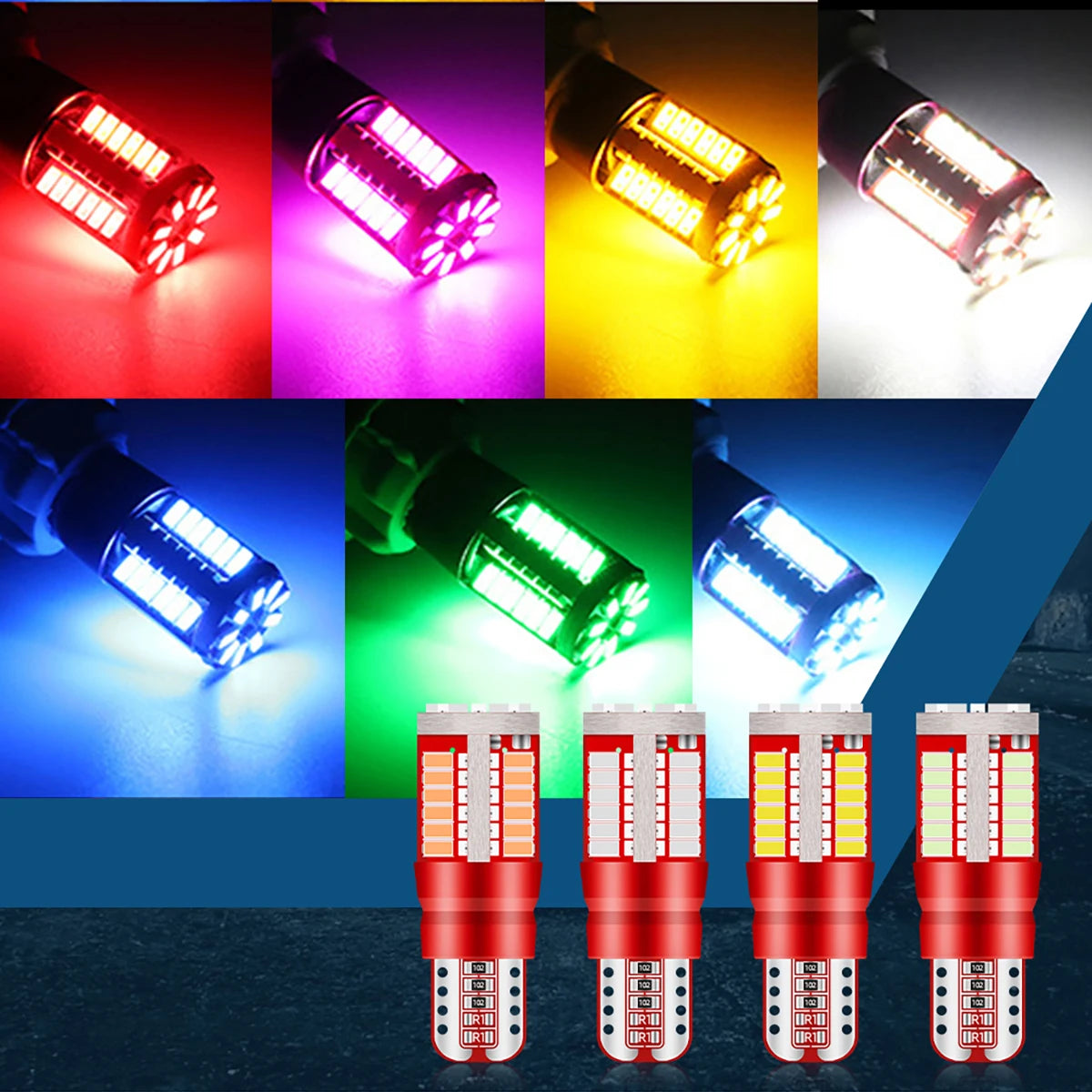 2pcs T10 W5W LED CANBUS No Error 12V Car Side Interior Light
