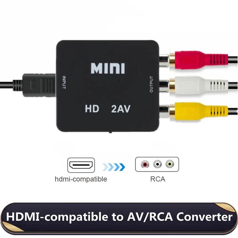 HDMI-compatible to RCA Converter AV/CVBS L/R Audio Video Set