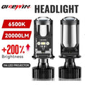 H4 LED Projector Motorcycle Headlight Bulbs Bi LED Lens Proj