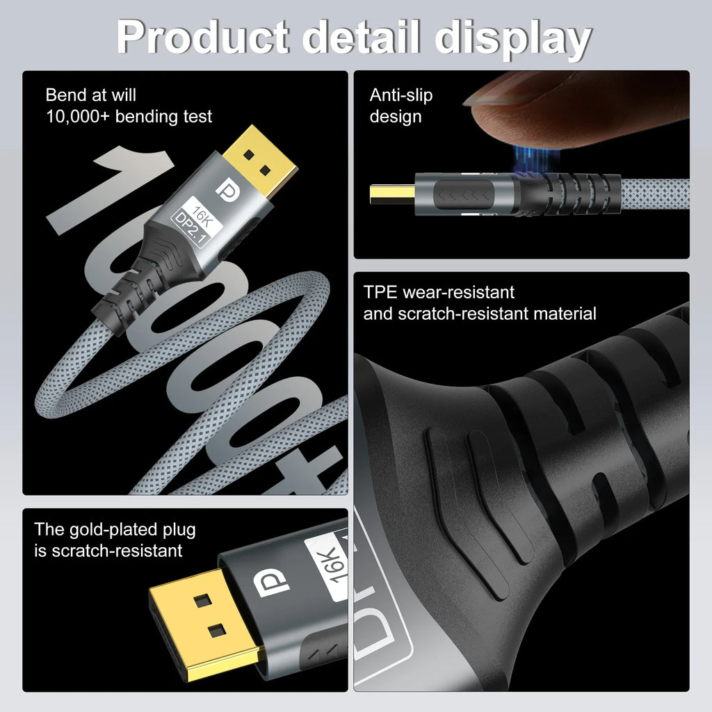 DisplayPort to DisplayPort Cable DP to DP Cable Supports 8K 