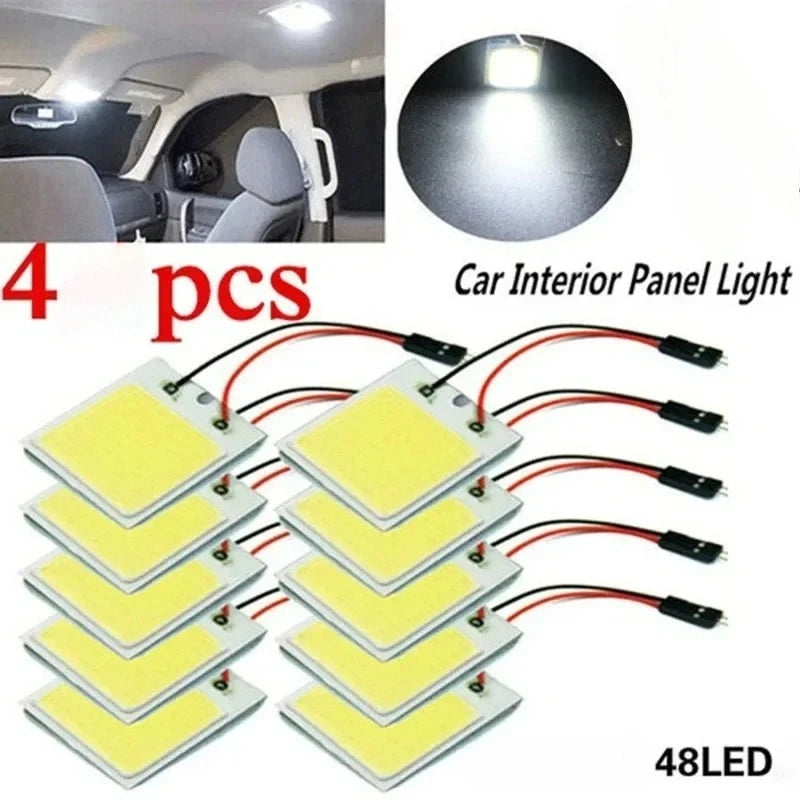 4pcs Festoon LED COB LED Bulbs 31mm 36mm 39mm 41mm with T10 