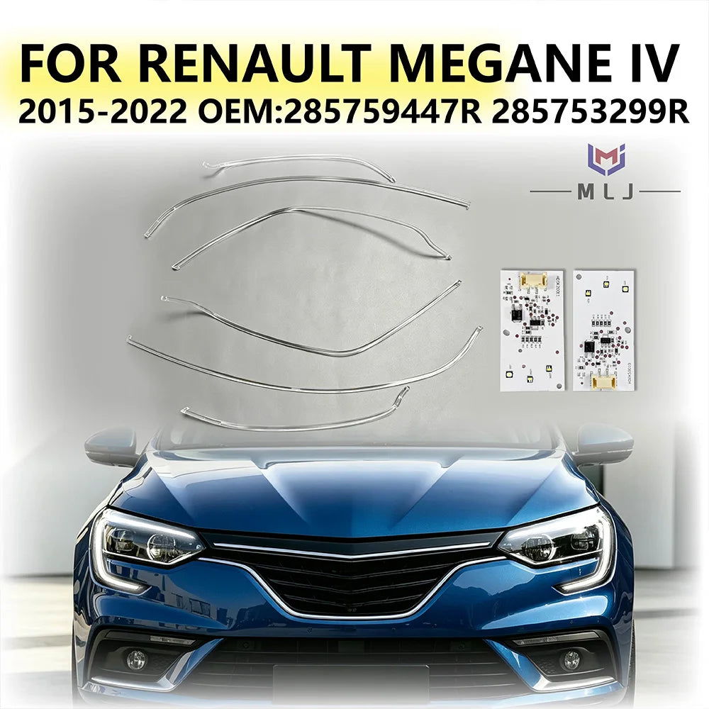 DRL Source Board Chips Headlight Light Guide Strip Tube for Renault 2015-2022