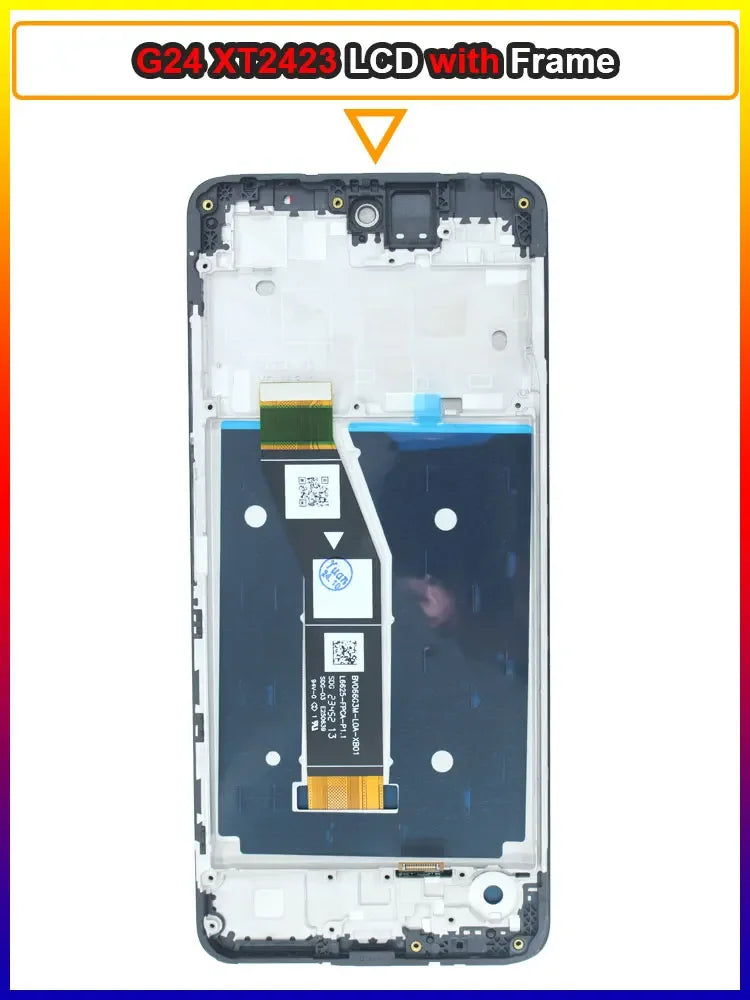 New LCD for Motorola Moto G24 LCD Display Touch Screen Digitizer Assembly for Moto G24 XT2423 LCD Replacement With Frame
