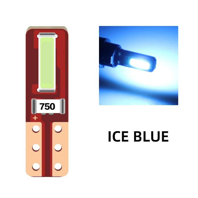10/20/50 PCS T5 LED W3W W1.2W Led Bulb Car Interior Dashboard Warming Light CSP 2 SMD Auto Side Wedge Indicator Instrument Lamp