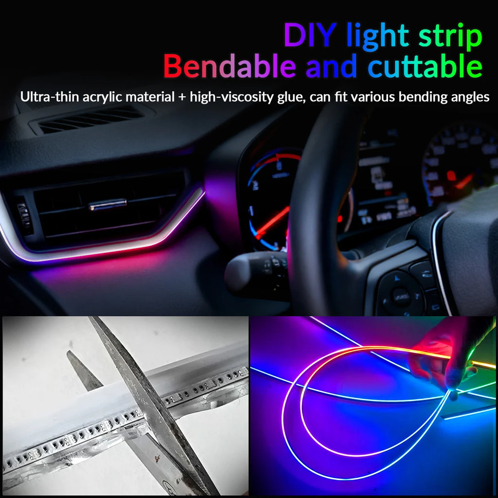 6/10/18 in 1 Car Ambient Light 64 Colors RGB Symphony Stream