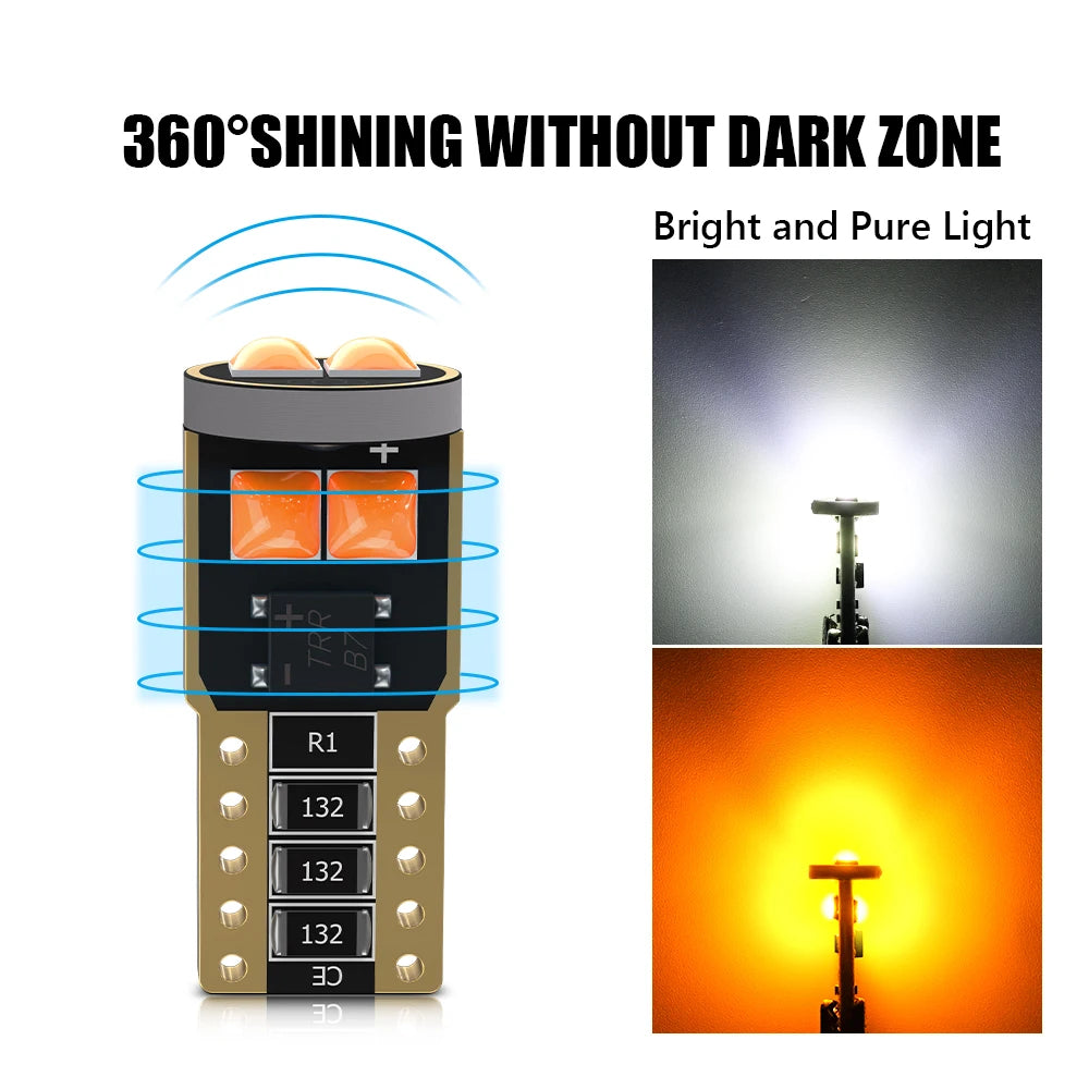 Oprah 2/10Pcs Canbus T10 LED W5W Car Interior Light No Error