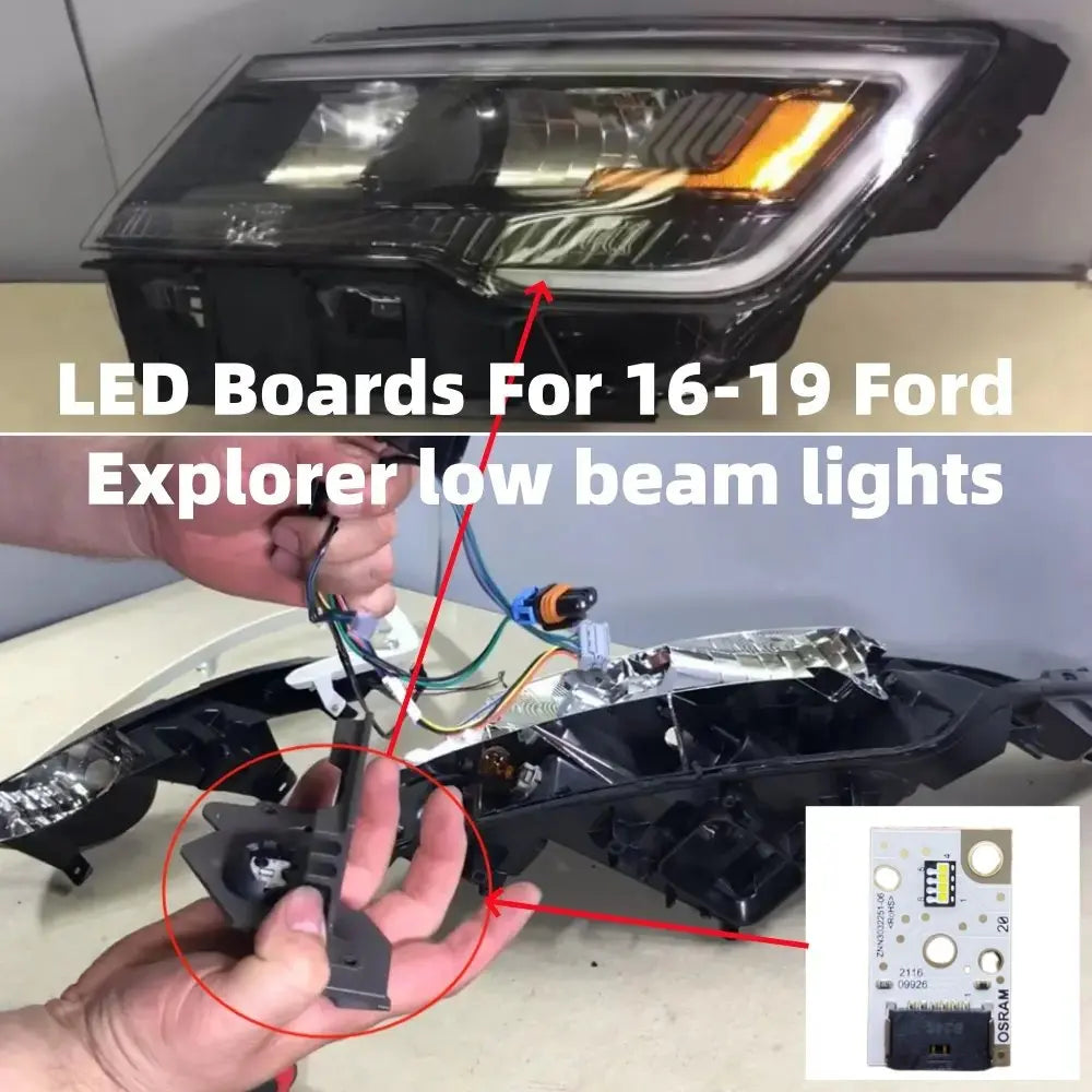 LED Headlight Low Beam Boards For Ford Explorer 2016 2017 2018 Replace Car Accessory